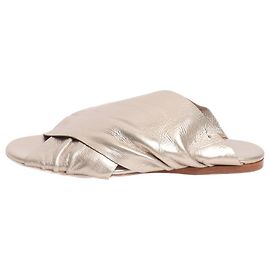 Forte Forte Beige metallische Kreuzsandalen - Größe EU 40