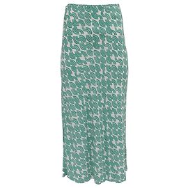 Autre Marque Falda midi impresa Rixo Kelly en viscosa verde