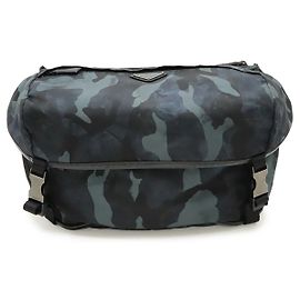 Bolsa de corpo em nylon e couro Prada