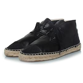 Botines espadrilles de caña alta Chanel en negro