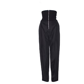 Autre Marque Pantalon Range avec fermeture éclair en anthracite
