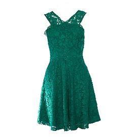 Ärmelloses Spitzenkleid Riviera in Grün von Sandro.