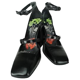 Tacchi a blocco Mary Jane neri Versace