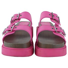 Sandali Diorquake in legno rosa Christian Dior con piattaforme in gomma