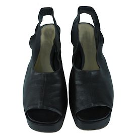 Sandali in pelle morbida Als marrone scuro di Bottega Veneta
