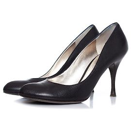 Dolce & Gabbana Black grained leather pumps