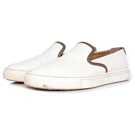 Sneakers slip-on Hermès in pelle bianca