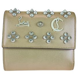 Portafoglio in pelle con borchie Christian Louboutin