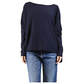 Maglione ampio in misto lana blu navy - taglia M - Autre Marque
