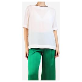 Etro Blusa de seda blanca - talla UK 12