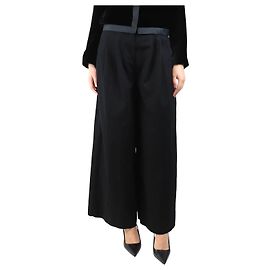 Autre Marque Pantalones negros plisados de pierna globo - talla M