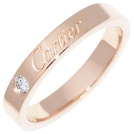 C de Cartier Ring aus 18 Karat Roségold mit Diamanten, Größe 7