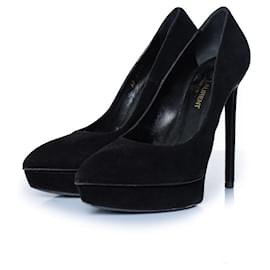 Décolleté Janis in suede nero Saint Laurent