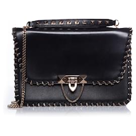 Sac à épaule en cuir Demilune chaîne Valentino - Valentino Garavani