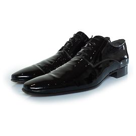 Schwarze Schnürschuhe aus Lackleder von Dsquared2