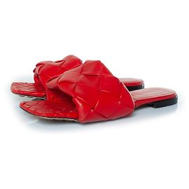 Sandali Lido in pelle rossa Bottega Veneta