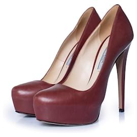 Décolleté a piattaforma rossi Prada