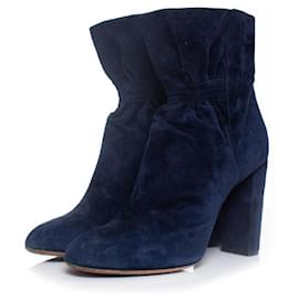 Botines de tobillo con punta redonda y fruncidos Chloe - Chloé