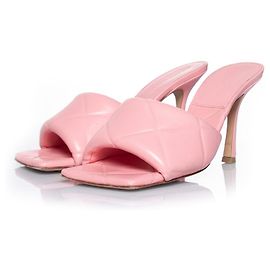 Sandali trapuntati Lido rosa di Bottega Veneta