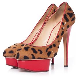 Décolleté Polly in pelle di pony con stampa leopardata di Charlotte Olympia.
