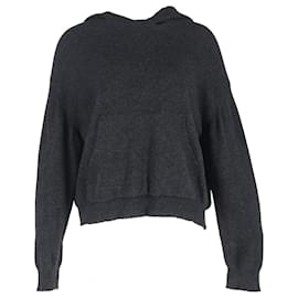Hoodie de lã cinza canelado Nanushka