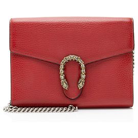 Portafoglio a catena Dionysus in pelle e cristallo Gucci