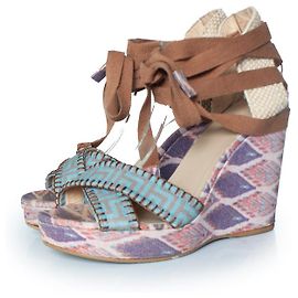 Sandali con zeppa stampati etnici Stuart Weitzman