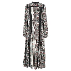 Vestido Maxi con Estampado de Mosaico Lanvin en Viscosa Multicolor