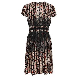 Vestido Bottega Veneta hasta la rodilla en seda multicolor