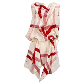 Conjunto de Impresión Abstracta Issey Miyake en Algodón Multicolor