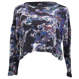 Y's von Yohji Yamamoto Kurzpullover mit Camouflage-Print aus mehrfarbiger Wolle