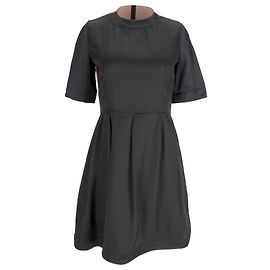 Vestido Mini A-Line Color-Block Marni en Acetato Negro y Rosa
