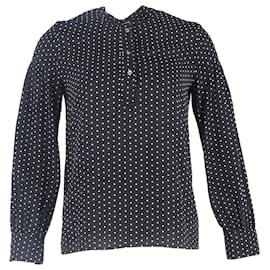 Blusa de manga larga con lunares A.P.C. en seda negra - Apc