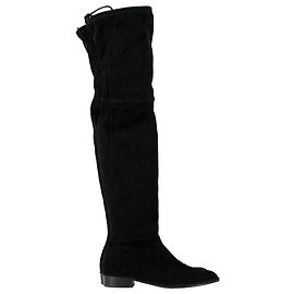 Botas Over the Knee Lowland Stretch Stuart Weitzman en Ante Negro