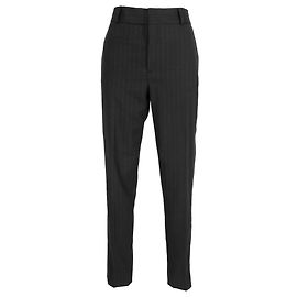 Pantalon à rayures Saint Laurent en laine noire