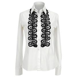 Camicia con bottoni decorata Valentino Garavani in cotone bianco