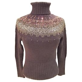 Suéter marrón InWear con cuentas y lentejuelas - Autre Marque