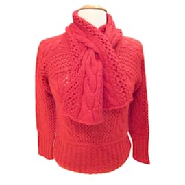 Suéter de lana rojo InWear y bufanda a juego - Autre Marque