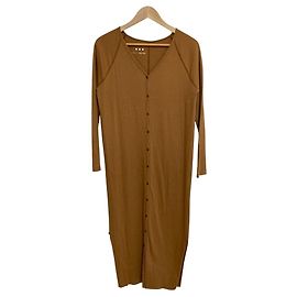 Autre Marque Vestido Cardigan Largo de Canalé 2 en 1 Daily & Nighty de tres puntos