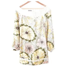 Abito in seta con stampa floreale Loewe