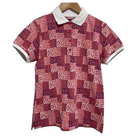 Autre Marque Polo-Shirt mit kurzen Ärmeln aus Jacquard-Strick mit Pearly Gates Gradationslogo