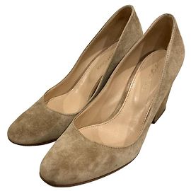 Autre Marque Zapatos de tacón grueso de ante con punta almendrada Sergio Rossi
