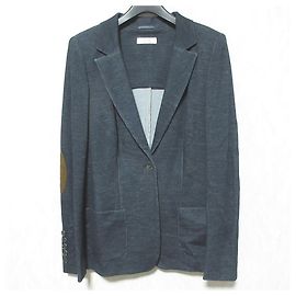 Autre Marque Chaqueta de Punto Ajustada con Parche en los Codos Laurel