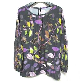 Autre Marque Blusa con Stampa Foglie TRANS WORK