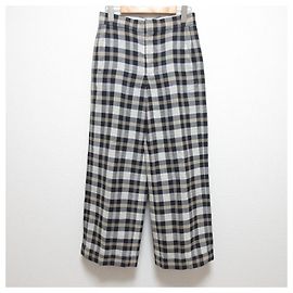 Autre Marque Pantaloni larghi in lana e lino Drawer