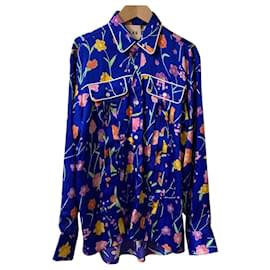 Autre Marque Camisa plisada con estampado floral Plan C