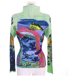 Issey Miyake Klassisches T-Shirt ANIMAL DINOS EDEN PLEATS PLEASE Nathalie Lete