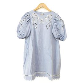 Autre Marque Vestido Mini de Algodón con Bordado de Cinta FURFUR