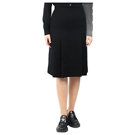 Autre Marque Falda midi de tweed negro - talla UK 8