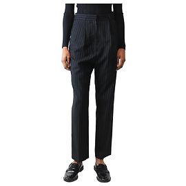 Maison Martin Margiela Pantaloni neri a righe sottili tapered - taglia UK 6